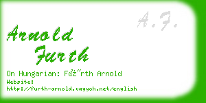 arnold furth business card